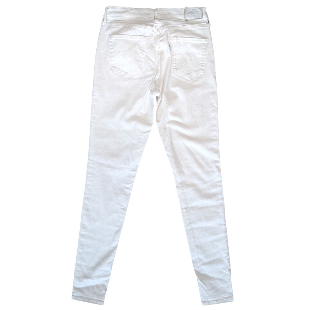 Levi's W28 L30 White Super Skinny Jeans Cotton Blend